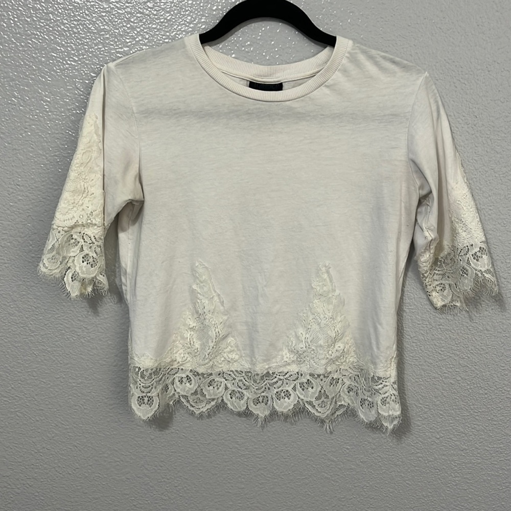 TOP SHOP Lace Crop Top